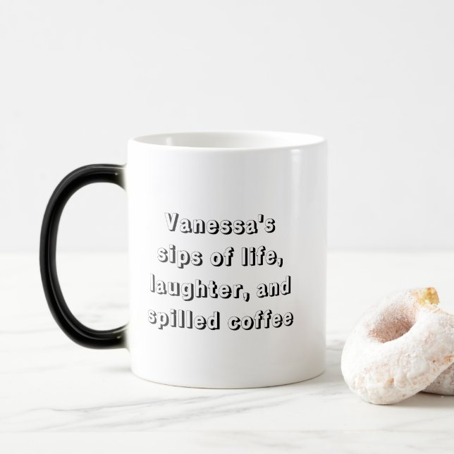 Magic Drôle café dire avec Mug de personnalisation (Avec donut)