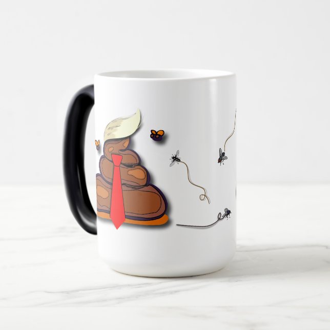 Magic Drôle Faux Poop Emoji Dessin Politique Mug (Devant gauche)