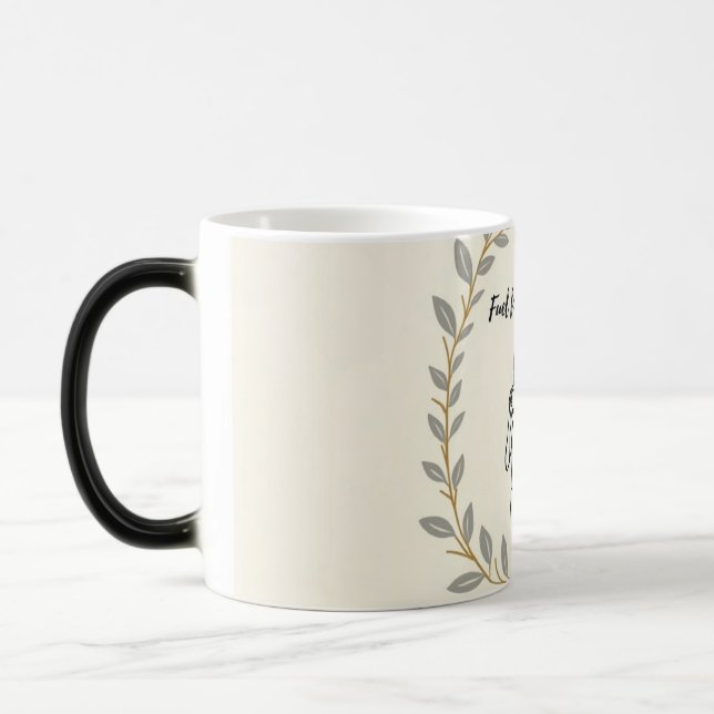 Magic Elegant Laurel Wreath Scripture Mug (Gauche)