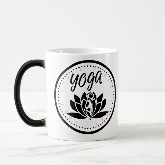 Magic Elegant Lotus Flower Yoga Pose Coffee Mug (Gauche)