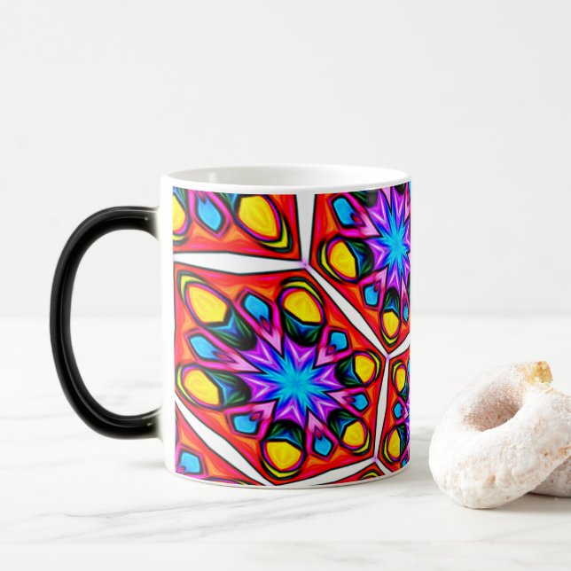 Magic Élégant motif floral Abstrait Mug (Avec donut)