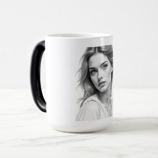 Magic Élégante Mug Portrait Noir & Blanc
