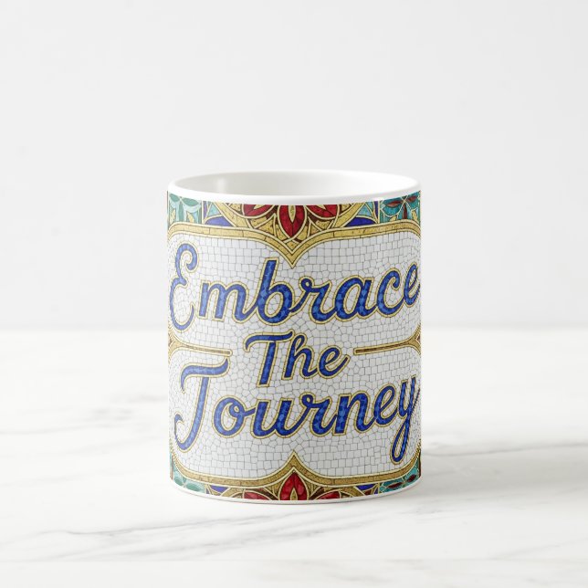 Magic Embrace the Journey color changing ceramic mug (Centre)