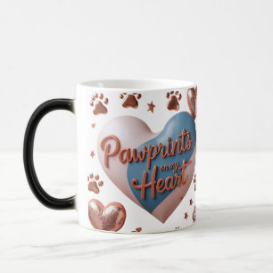 Magic Empreintes sur mon coeur - Mug changeant de couleu