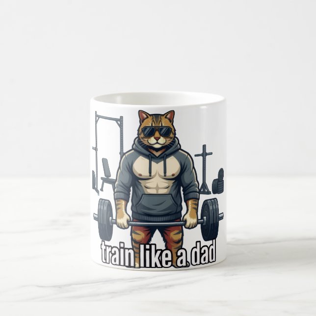 Magic Entraînez-vous comme un papa - Mug drôle de papa c (Centre)