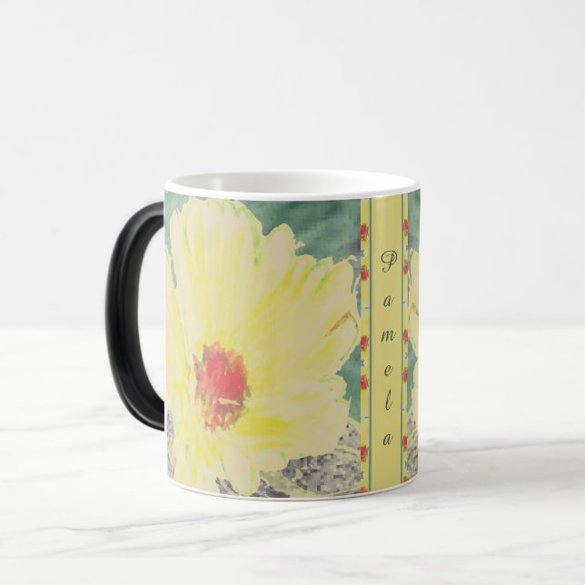 Magic Floral avec nom Mug (Devant gauche)
