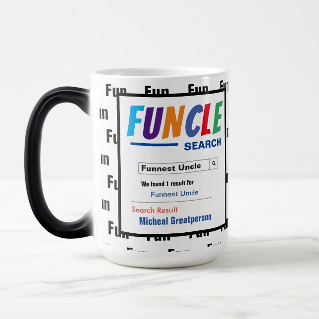 Magic Funky Custom Meilleur Funcle Cadeau Magie Mug (Gauche)
