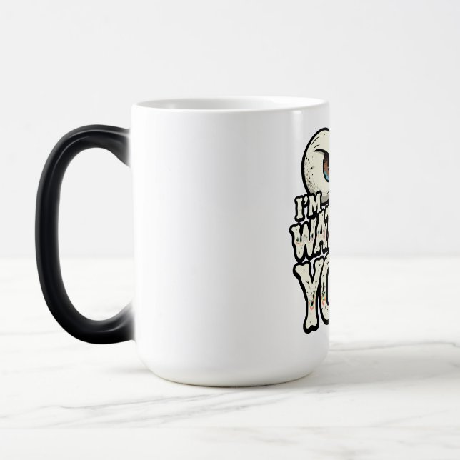 Magic Funny "I'M WATCHING YOU" Retro Eyes Coffee Mug - O (Gauche)