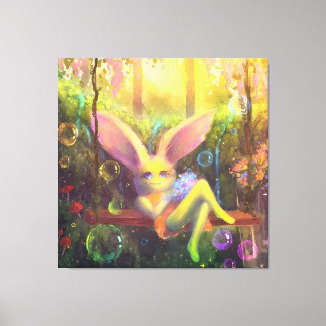 Magic Garden Colorful Stretted Canvas Impression (Recto)
