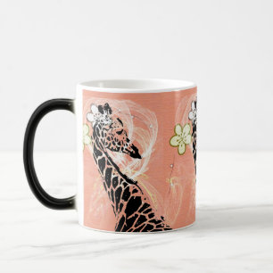 Magic Giraffe II à fleurs orange ~ Mug à morpher
