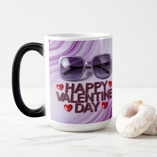 Magic Happy Valentine Day Morphing Mug  (Avec donut)