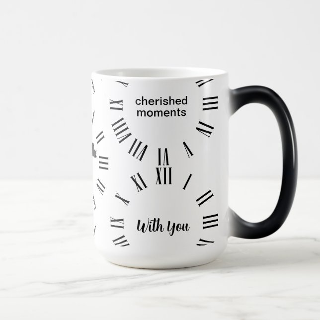 Magic Heure personnalisée avec vous Horloge Art Mug (Droite)