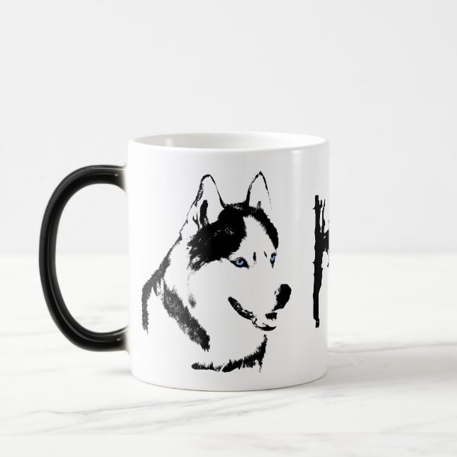 Magic Husky Mug Coffee Cool Sibérien Husky Cup (Gauche)