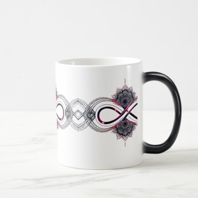 Magic Infinity Love Mandala Color Morphing Mug - Magique (Droite)