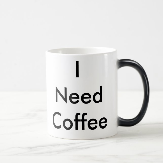 Magic "J'ai besoin de café" Café Mug (Droite)