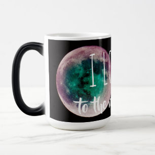 Magic Je t'aime sur la lune et le dos Morphed Mug