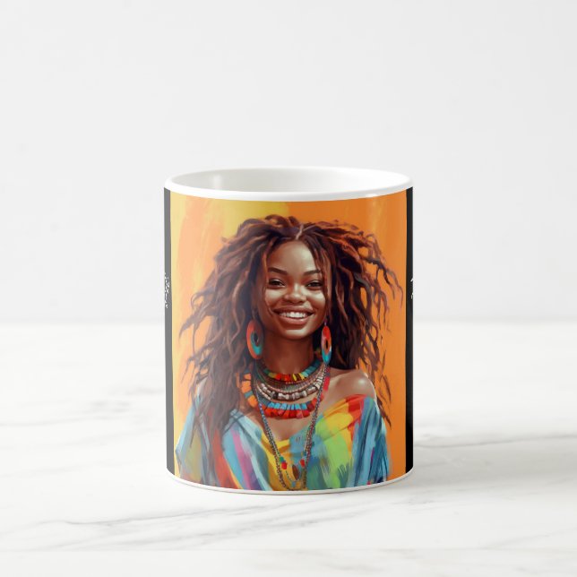 Magic Jolie fille bonjour belle Mug (Centre)