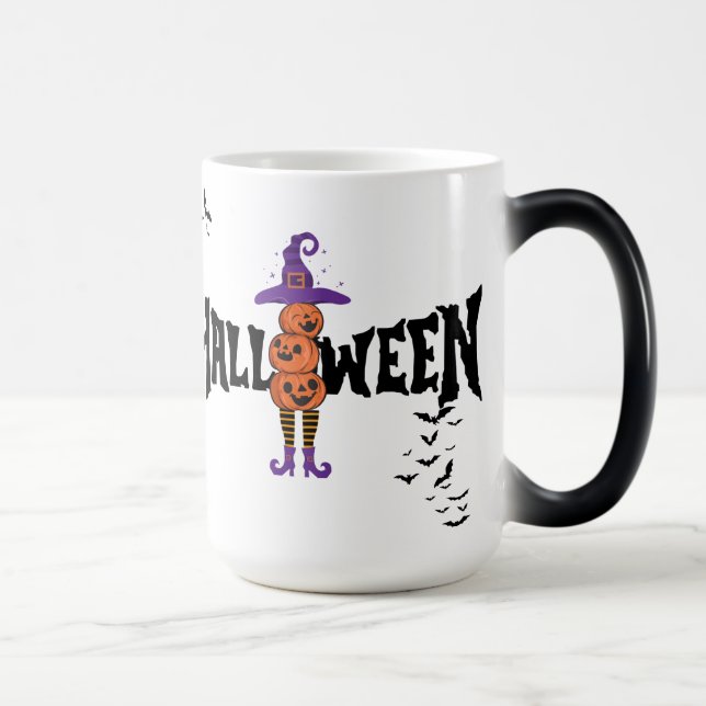 Magic Jolie Halloween Citrouilles rire Mug (Droite)