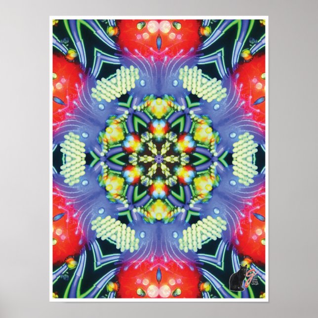 Magic Kinetic Collage Kaleidoscope Poster (Devant)