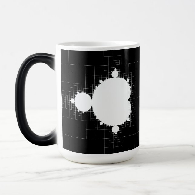Magic Le fameux Mandelbrot mis blanc sur la Mug de café  (Gauche)
