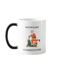 Le Père Noël sur une Mug de Scooter