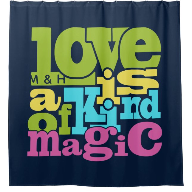 Magic Love rideau de douche monogramme personnalis (Devant)