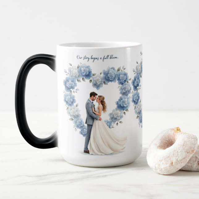 Magic Mariage à fleurs complètes Hydrangea Mug (Avec donut)