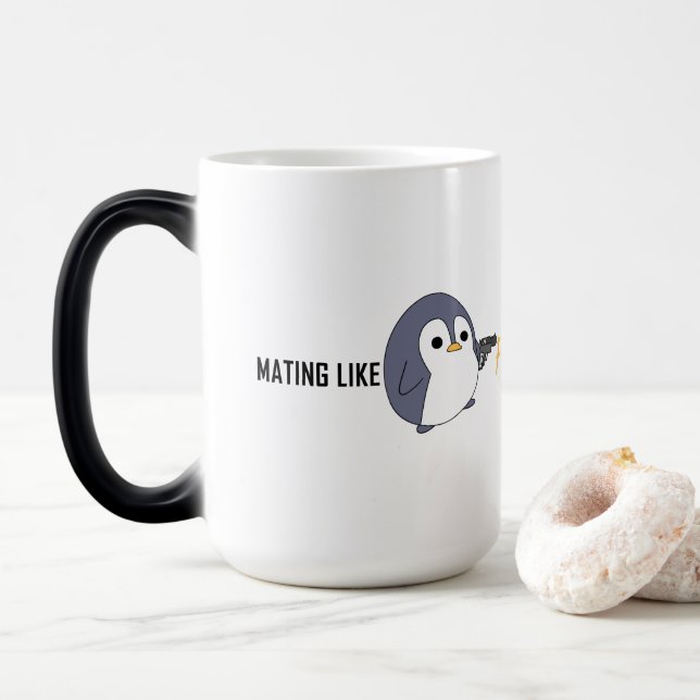 Magic "Mating like Psychotic Penguins" Mug magique (Avec donut)