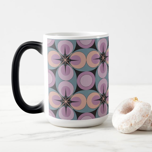 Magic MidCentury Modern Geometric Morphing Mug (Avec donut)