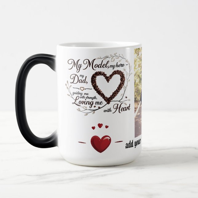 Magic Mon père, mon héros - 15 oz Mug de Morphing Magiqu (Gauche)