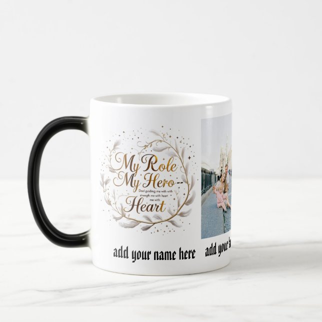 Magic Mon père, mon héros - Mug de Morphing magique (11  (Gauche)