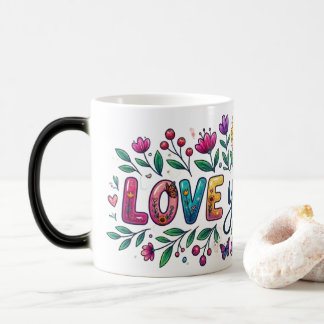 Magic Morphing Mug - Floral Sunflower "Love You Mo