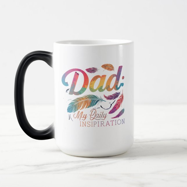 Magic Mug 15 oz - "Papa : Mon Inspiration Quotidienne (Gauche)