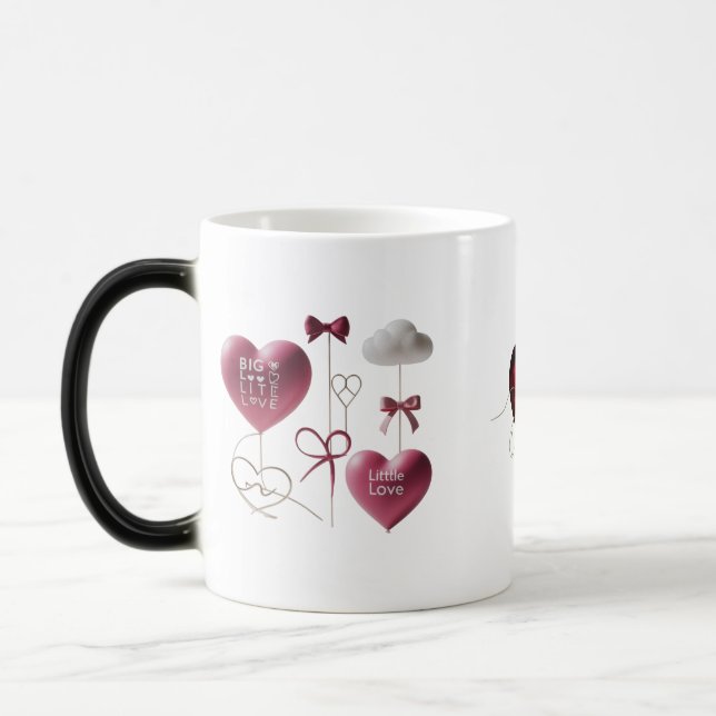 Magic Mug à cœurs en ballons 3D fantaisistes à changemen (Gauche)