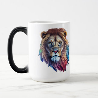 Magic Mug avec l'image d'un Lion "Téméraire et courageux