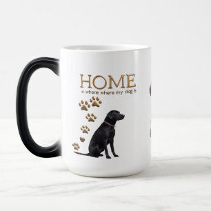 Magic Mug Black Lab Gold Paw - Morphage 15oz