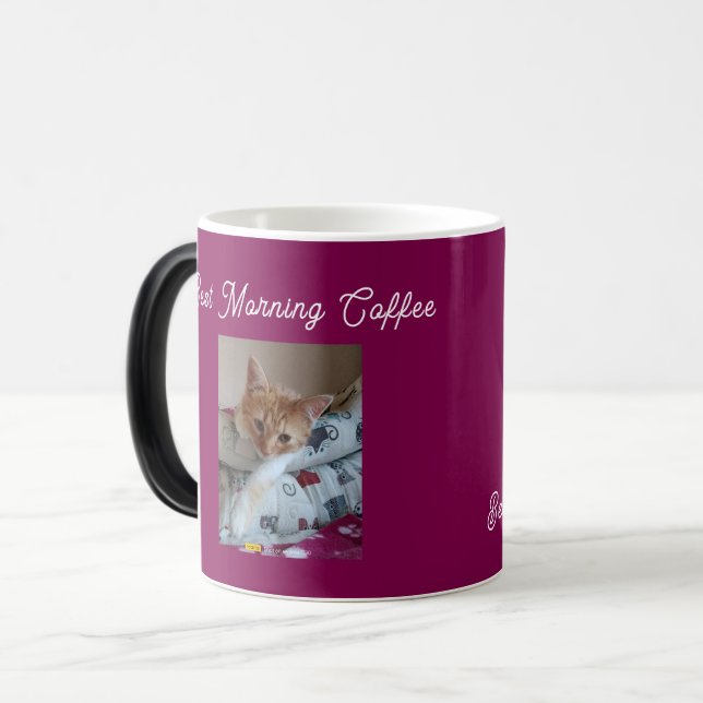 Magic Mug Changeant de Couleur pour les Amoureux de Chat (Devant gauche)