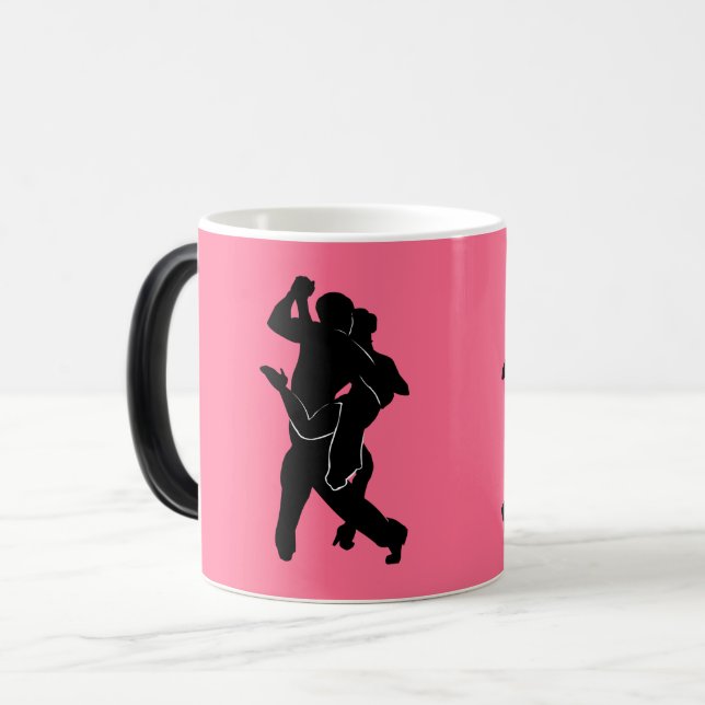 Magic Mug de café avec danseur de tango - Couleurs perso (Devant gauche)