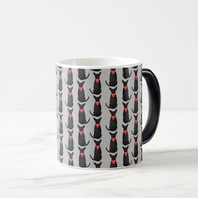 Magic Mug de café Chihuahua noir (Devant droit)
