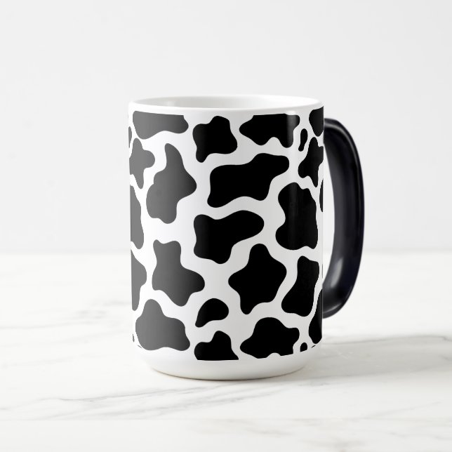 Magic Mug de café imprimé de vache (Devant droit)