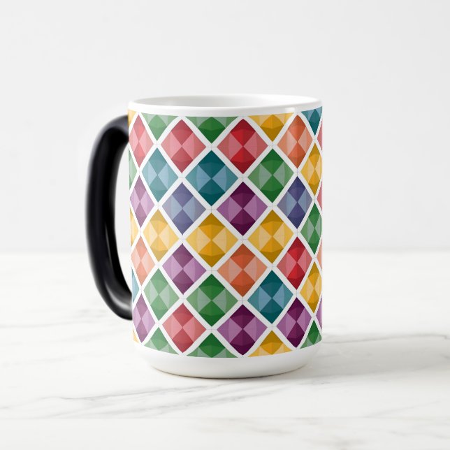Magic Mug de café Motif diamant (Devant gauche)