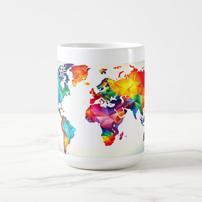 Magic Mug de carte du monde Abstrait (Centre)