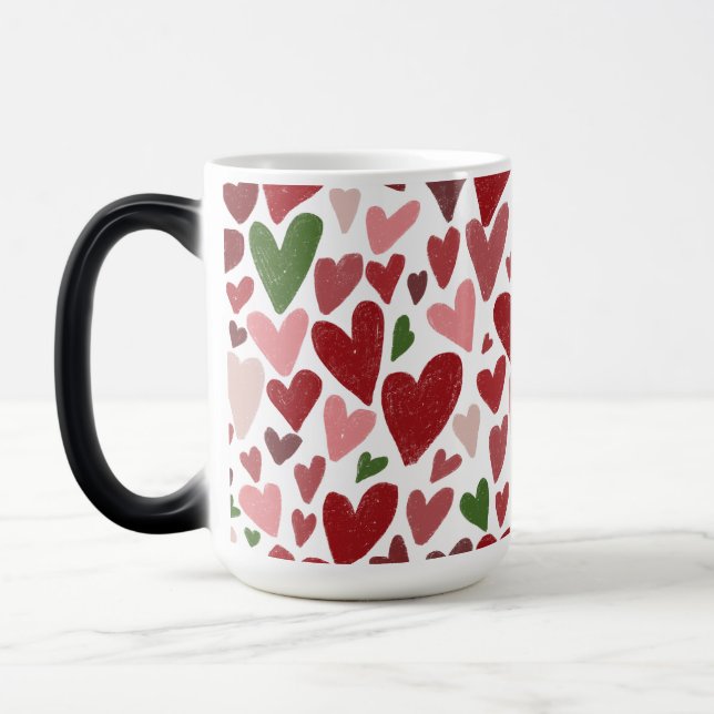Magic Mug de la Saint-Valentin coeurs mignons (Gauche)