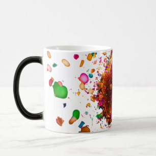 Magic Mug de Morphage d'explosion florale - Mug de 11 oz