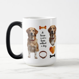 Magic Mug de Morphing Amoureux des chiens - Message cach