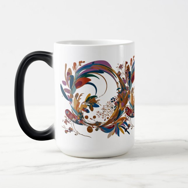 Magic Mug de Morphing floral artistique 15 oz (Gauche)