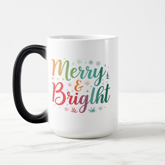 Magic Mug de Morphing Joyeux et brillant - 15 oz (Gauche)