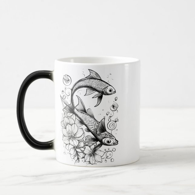 Magic Mug de Morphing Koi Pond - 11oz (Gauche)