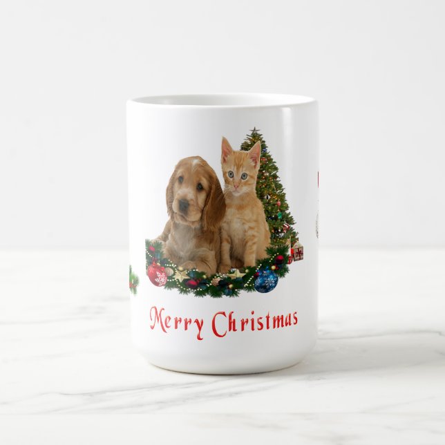 Magic Mug de Noël chiots et chatons (Centre)