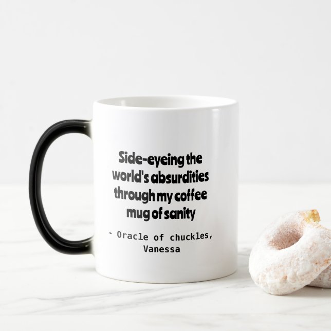 Magic Mug de personnalisation de l'Humour de café cyniqu (Avec donut)